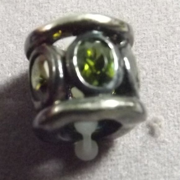 925 Olivine CZ Spacer Bead - Picture 5 of 6